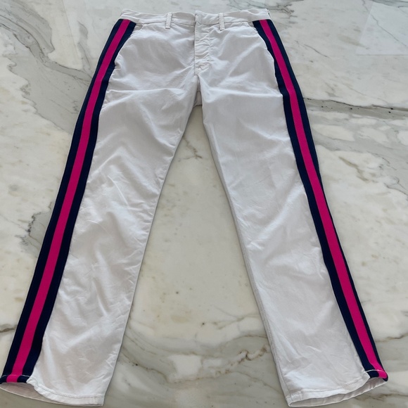 MOTHER THE STRAIGHT SHAKER ANKLE PREP KILLING TIME CHALK JEAN PANTS SIZE 27
